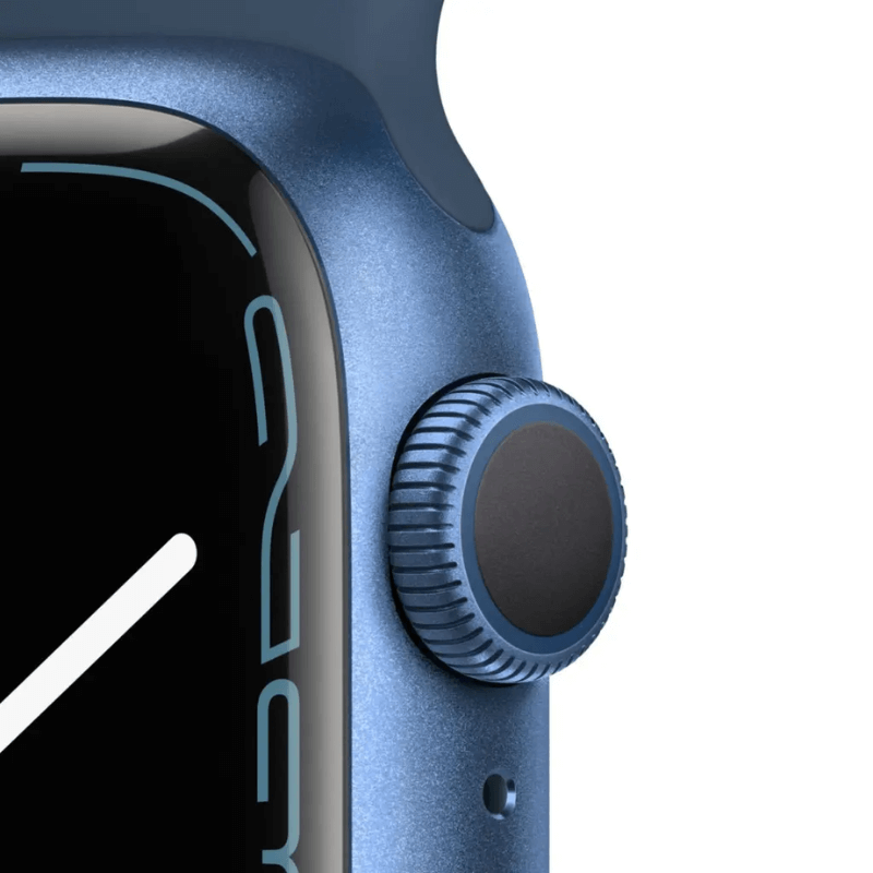 Apple Watch Series 7 Blauw zijkant