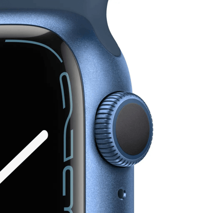 Apple Watch Series 7 Blauw zijkant