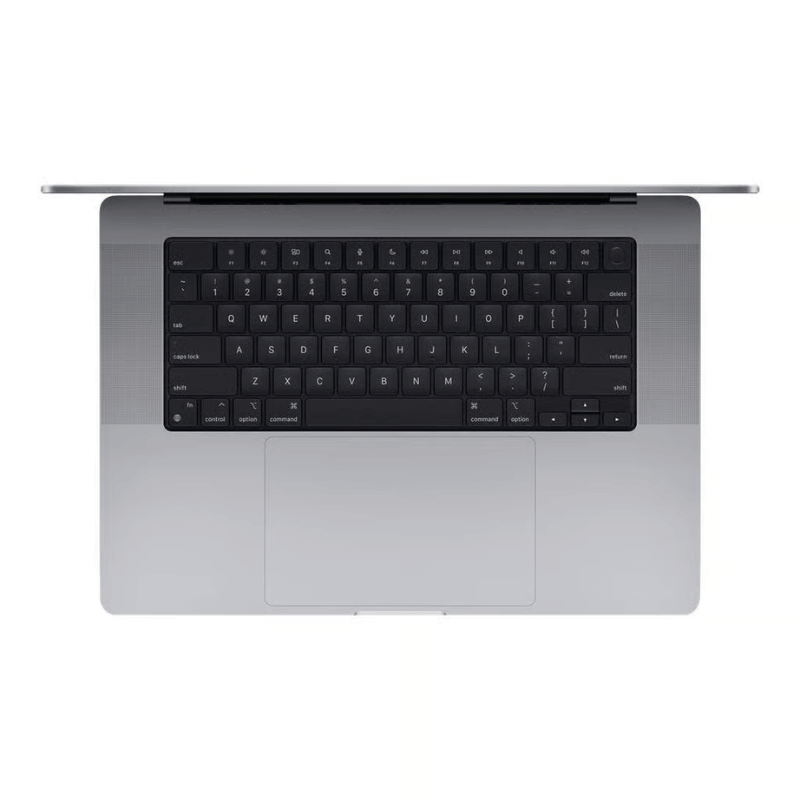MacBook Pro 16 inch 2023 M2 Max Spacegrijs boven