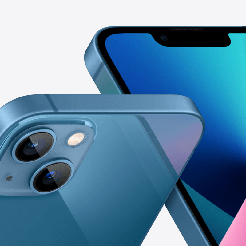 iPhone 13 512GB Blauw schuin aanzicht