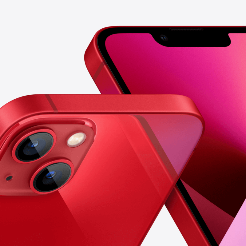 iPhone 13 512GB Rood schuin aanzicht