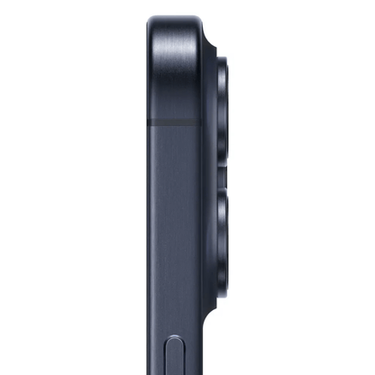 iPhone 15 Pro 1TB Blauw Titanium zijkant camera