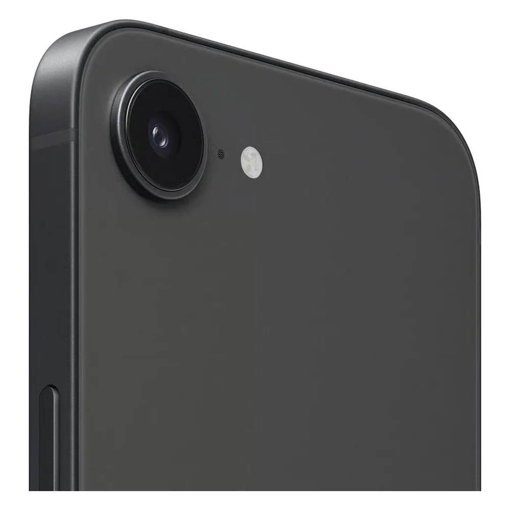 iPhone 17e 256GB in Zwart, achterkant met 48MP-camera