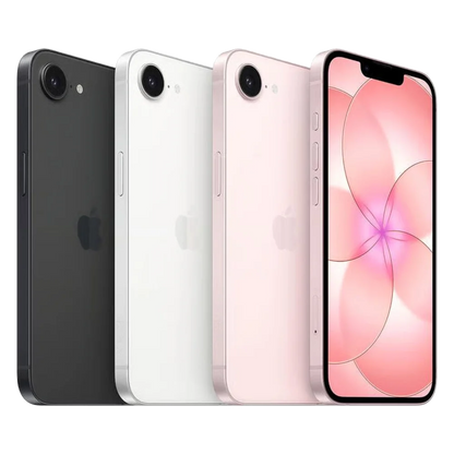 iPhone 17e 512GB in Zwart, zijkant met Actieknop