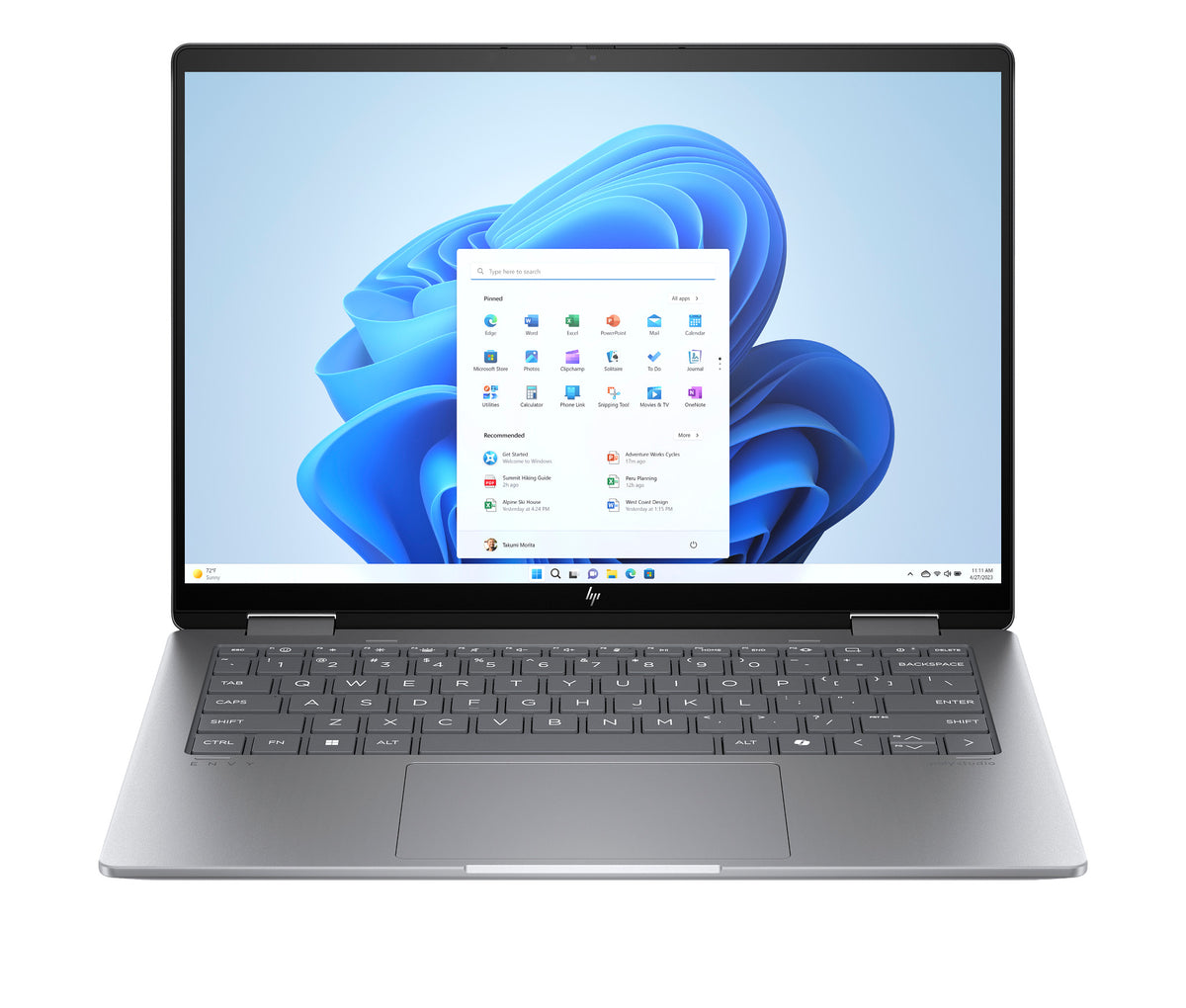 HP Envy x360 14-fa0845no (2024) in Grijs, foto 2