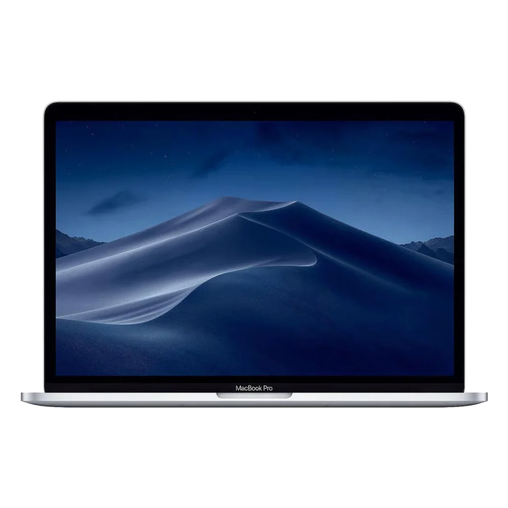 Refurbished MacBook Pro 15 inch (2014) Intel i7 in Zilver, geopend van voren